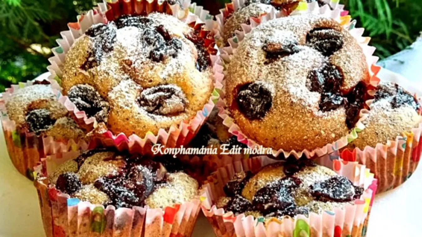 Meggyes-mákos muffin recept