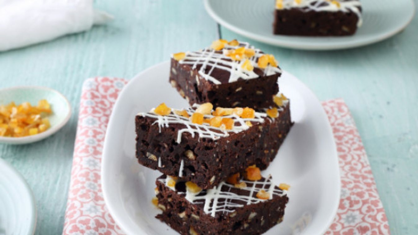 Kandírozott narancsos brownie