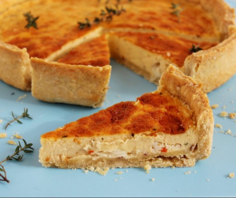 Füstölt halas quiche