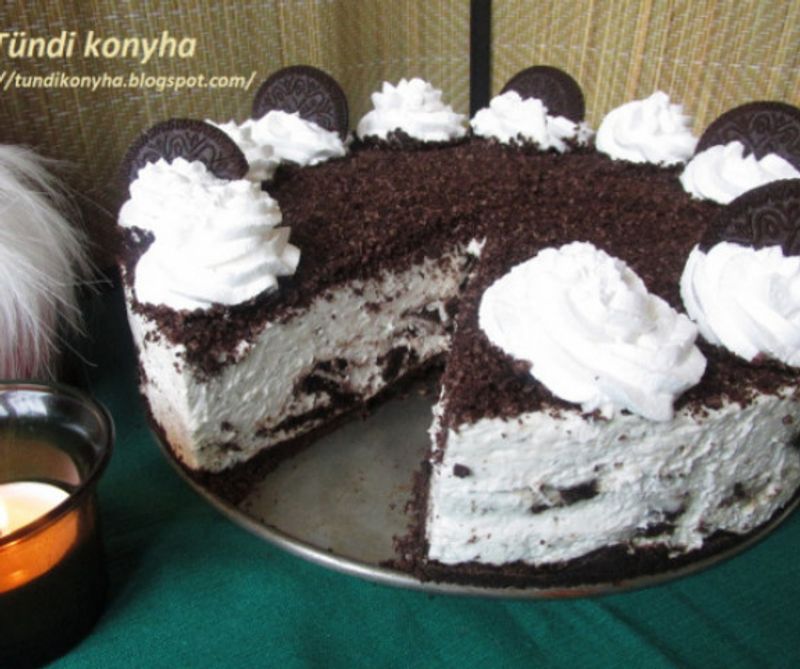 Sütés nélküli Oreo sajttorta