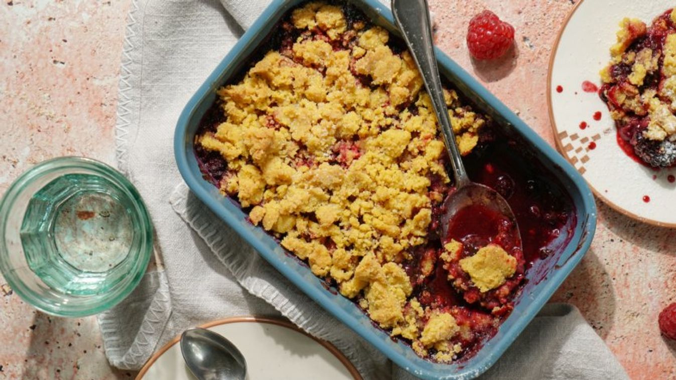 Málnás crumble gluténmentesen recept