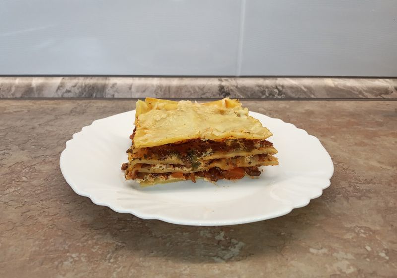 Vegán bolognai lasagne