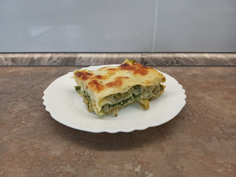 Brokkolis-spenótos lasagna