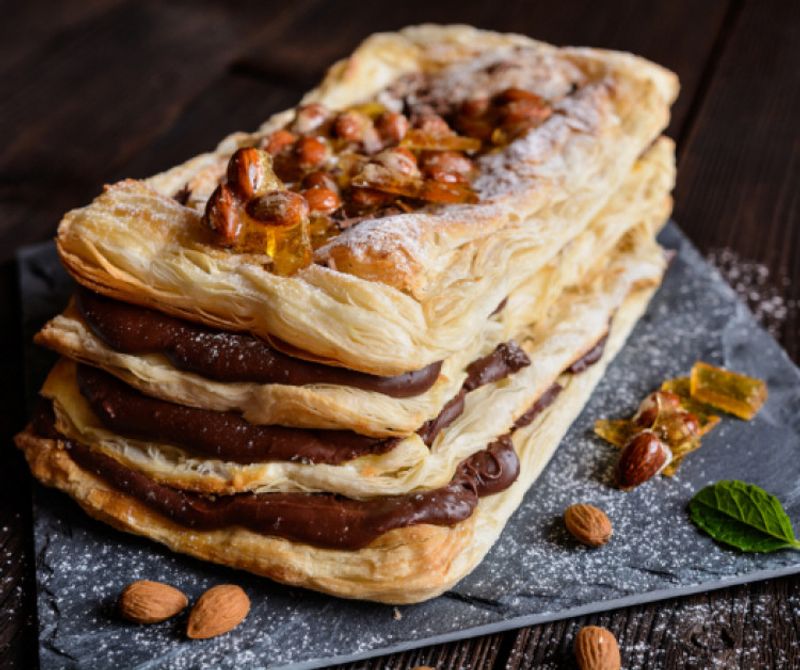 Csokoládés mille-feuille