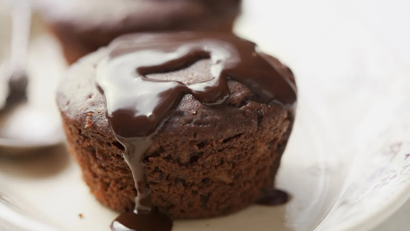 Brownie muffin csokiöntettel  recept