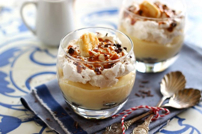 Baileys likőrös banános puding