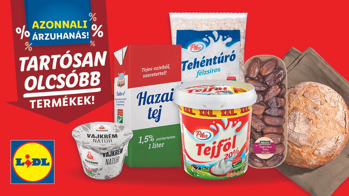 Áprilisban is folytatódik az árcsökkenés a Lidlben