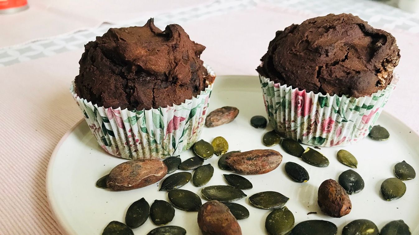 Kakaóbabos, tökmagos gluténmentes muffin recept