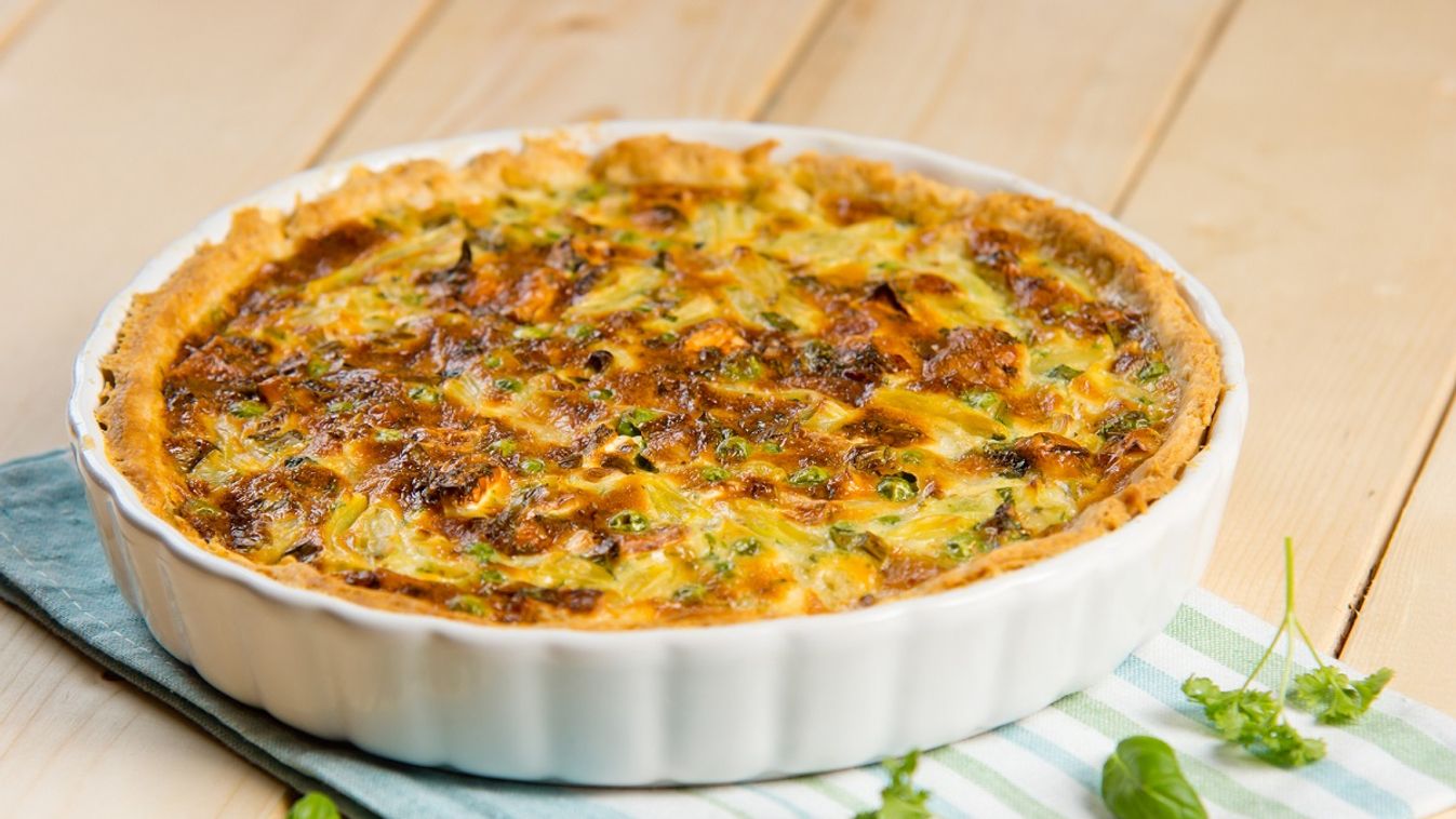 Sajtos-zöldséges quiche recept