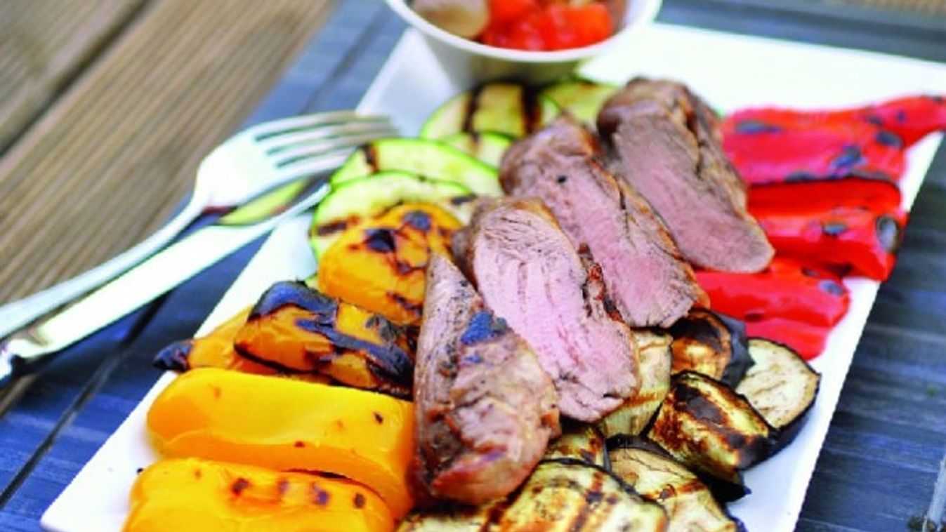 Sertésszűz grillezett zöldségekkel recept