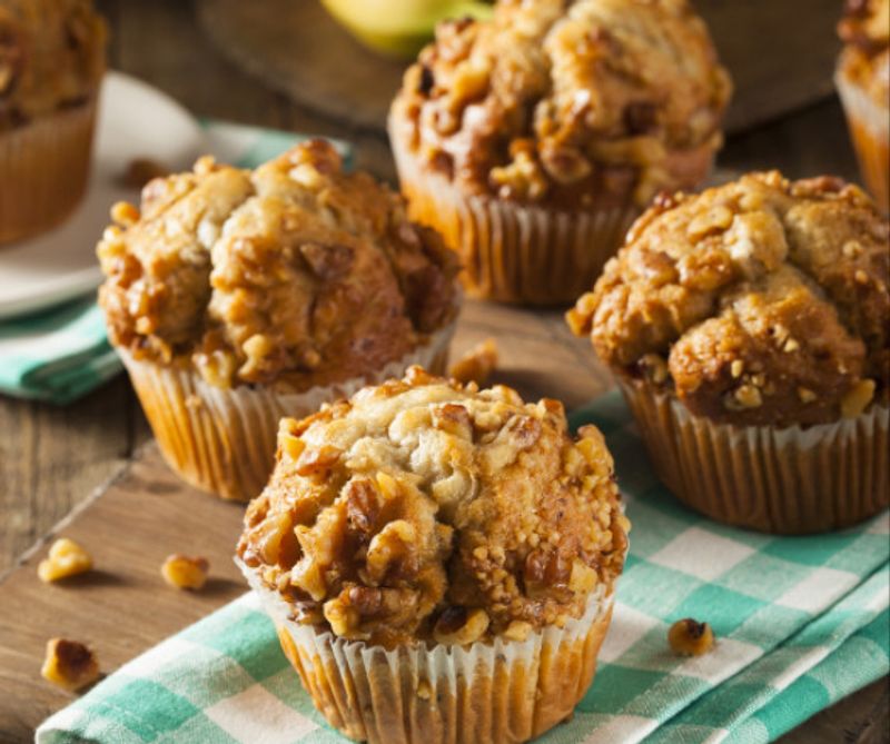 Diós-banános muffin