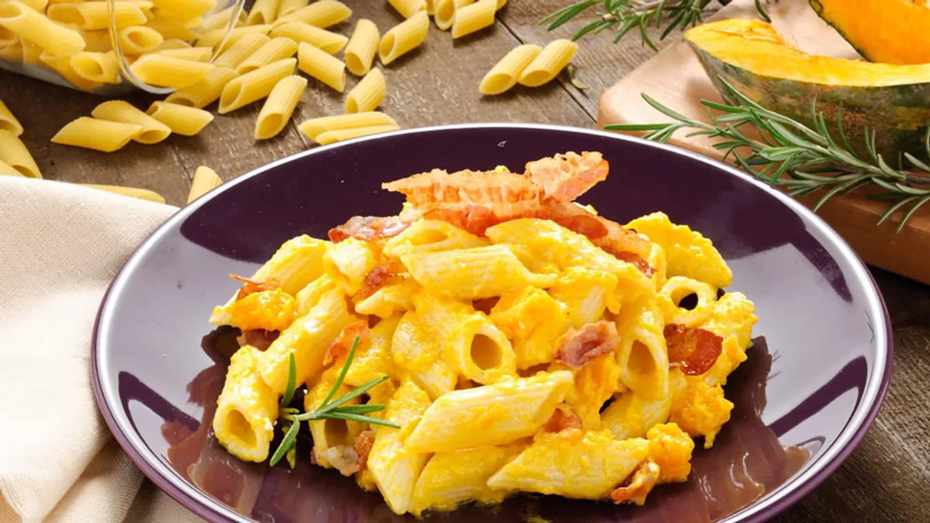 Egyedényes sütőtökös penne recept