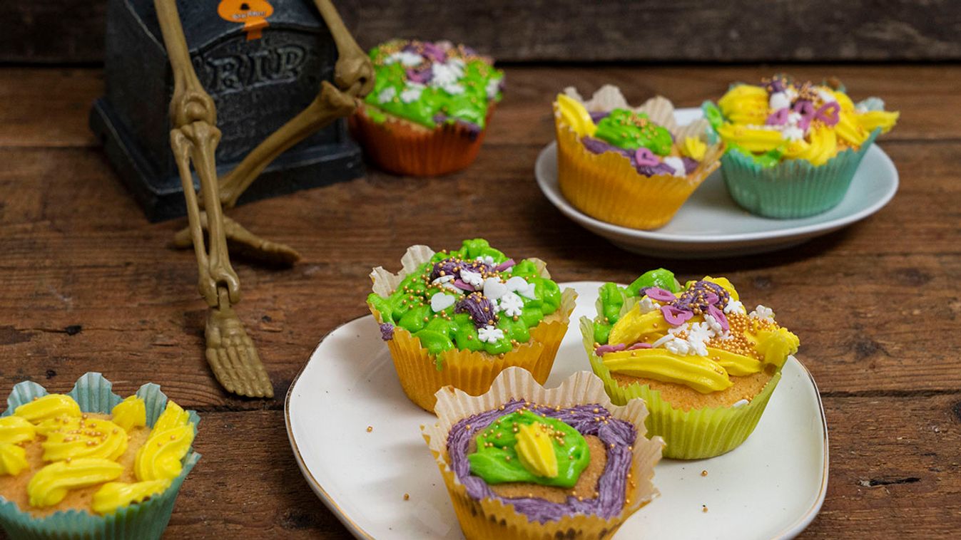 Halloween cupcake recept