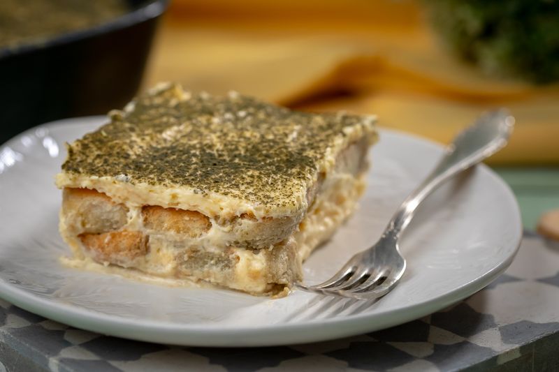 Matcha teás tiramisu