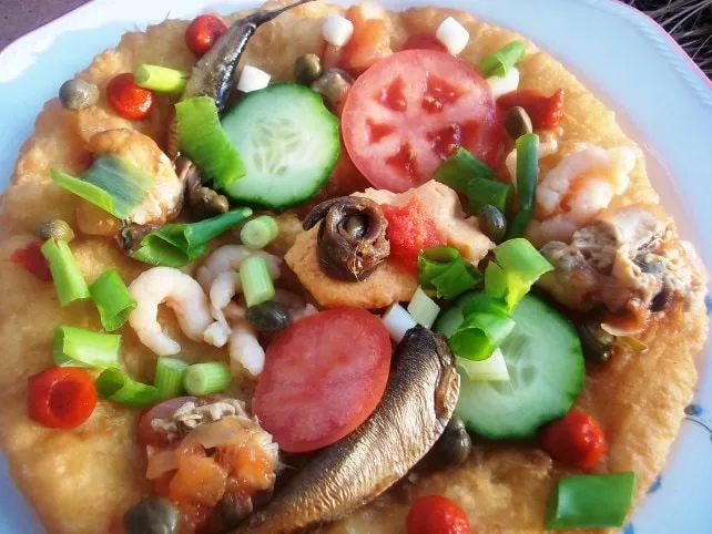 Lángos tenger gyümölcseivel recept