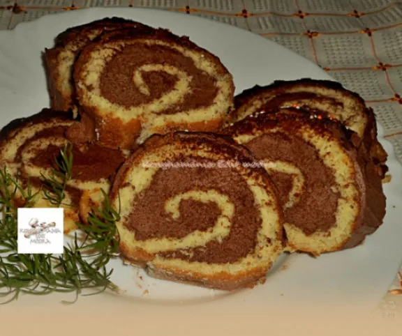 Párizsi és gesztenyés piskótatekercs  recept