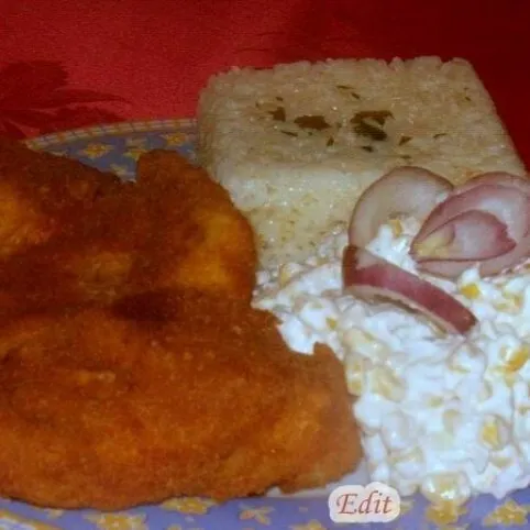 Rántott süllő majonézes kukoricával recept
