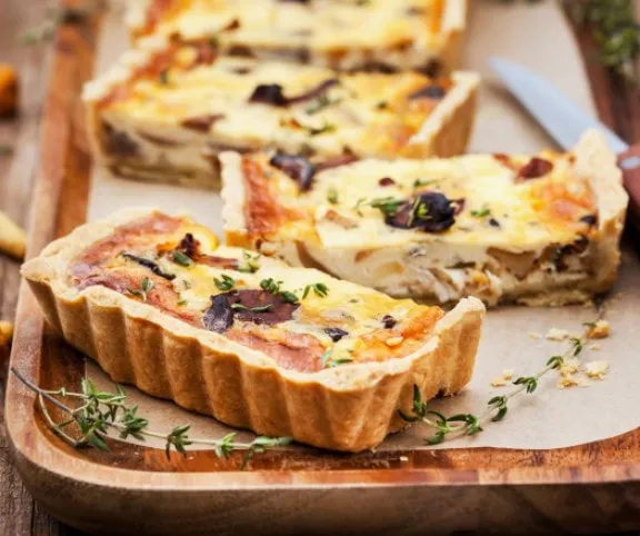 Gombás quiche recept