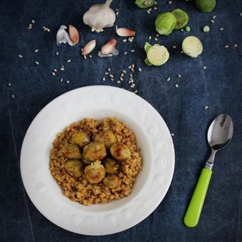 Árpagyöngy-rizottó sült kelbimbóval recept