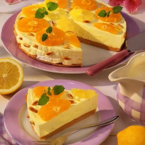 Narancsos-tejszínes túrótorta recept