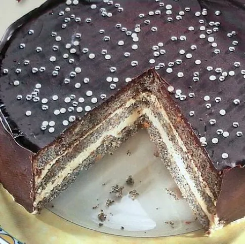 Narancsos máktorta narancsos diókrémmel recept