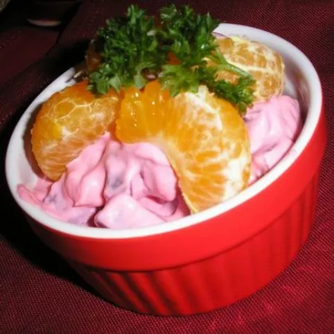 Majonézes céklasaláta mandarinnal recept