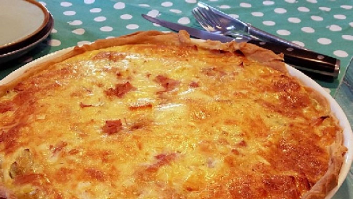 póréhagymás quiche