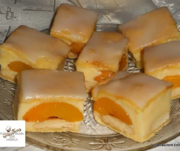 Pudingos-barackos sütemény recept