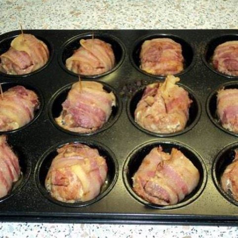 Baconbe zárt fasírt recept