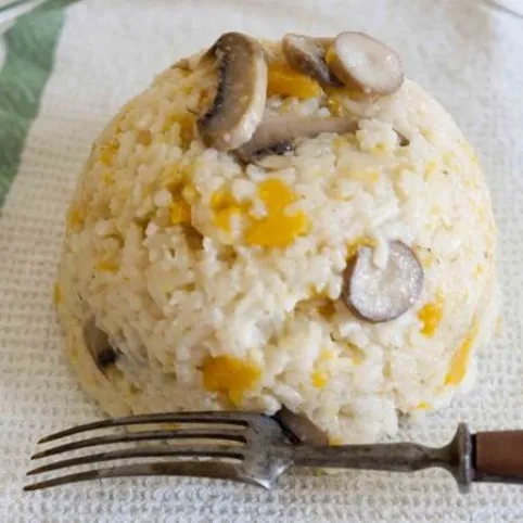 Sütőtökös-gombás rizottó recept