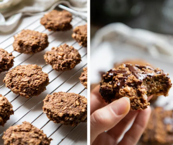 Almás-mogyorós zabpelyhes süti recept