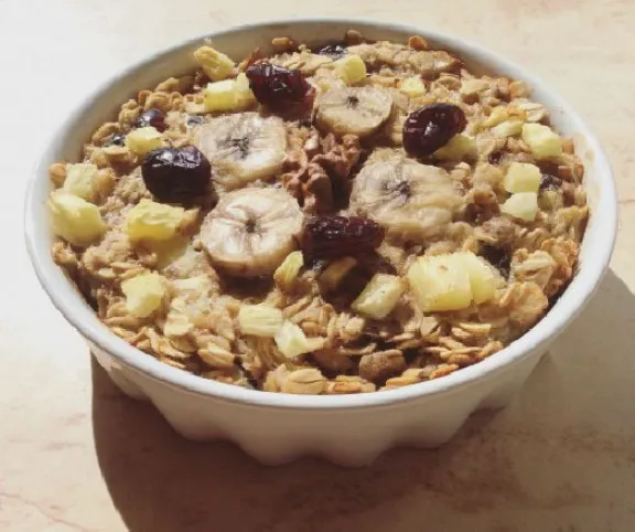 Gyümölcsös zabkása a sütőből recept