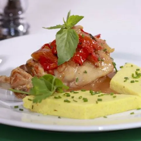 Piemonti paprikás nyúlcomb polentával recept