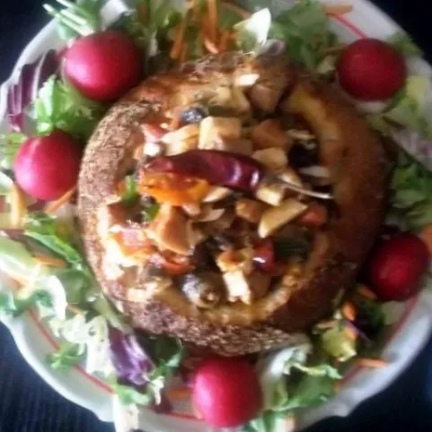 Töltött cipó csőben sütve recept