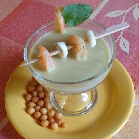 Pórékrémleves garnélával recept