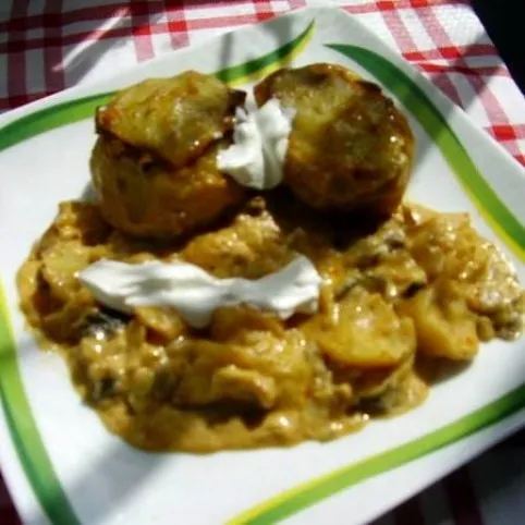 Gombával töltött burgonya recept