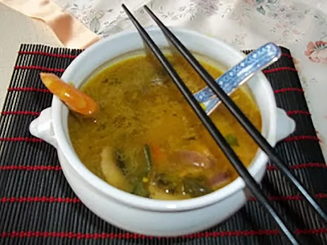 Thai tökleves rákokkal recept