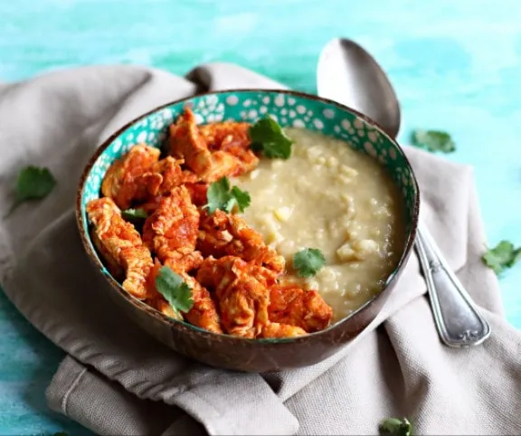 Sárgaborsófőzelék pulykapaprikással recept