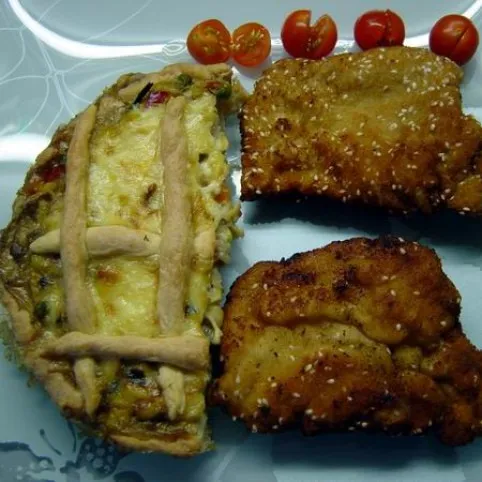 Zöldséges pite csiperkével és vargányával recept