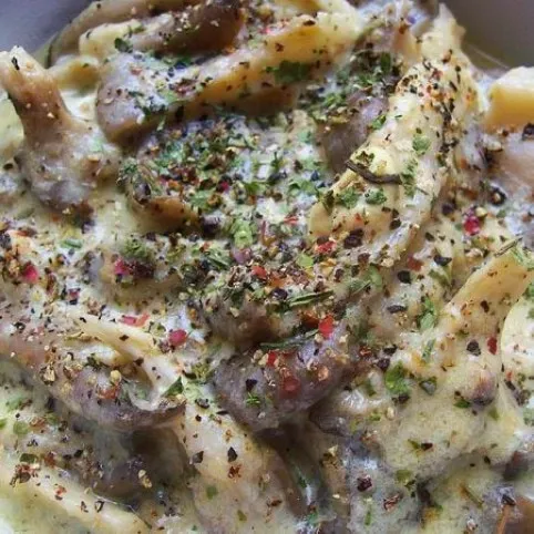 Borókás-mustáros laskagomba recept