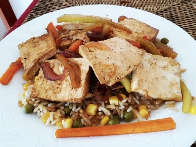 Kínai tofu pirított rizzsel recept