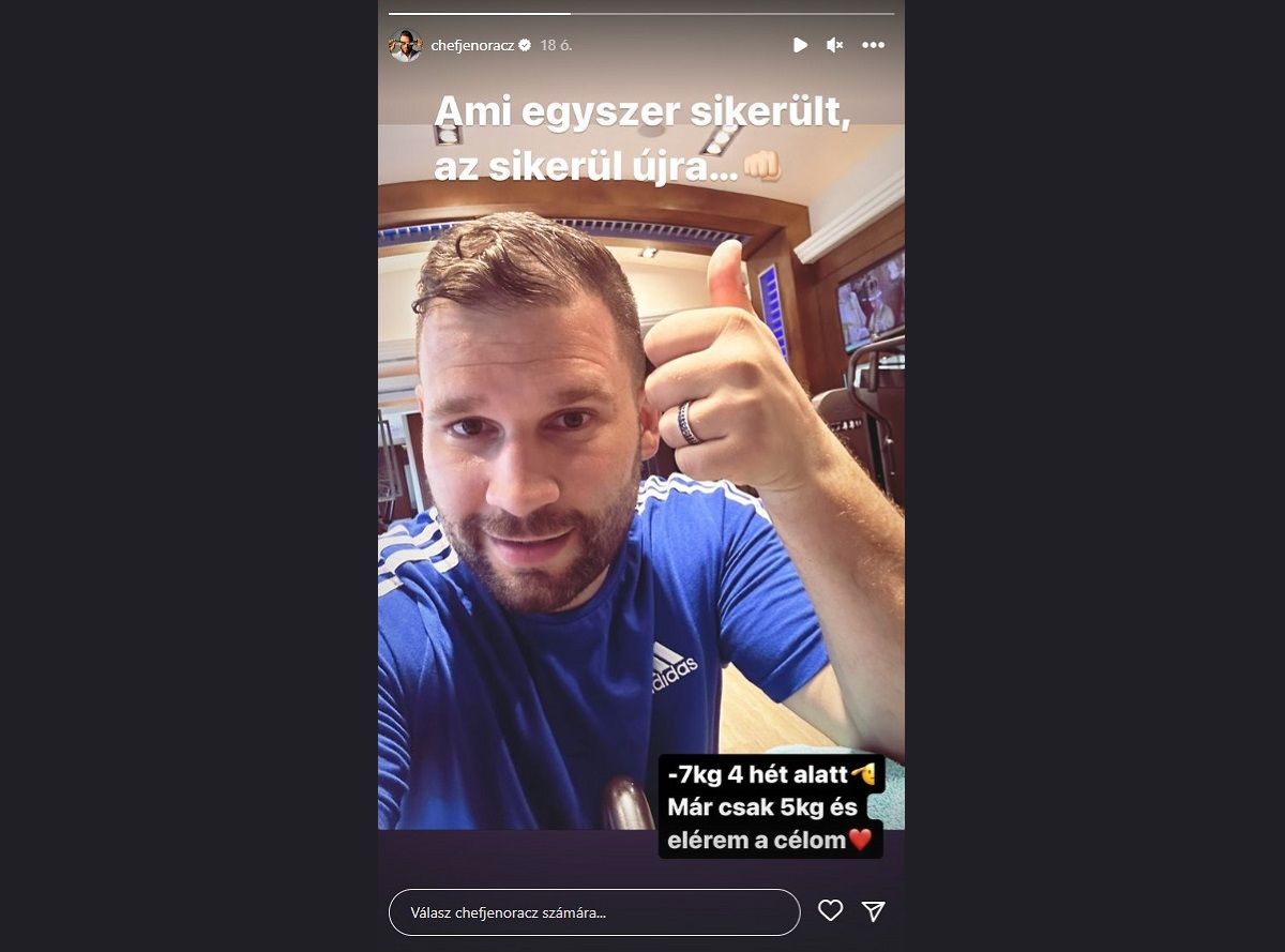 Még pár kilótól meg szeretne szabadulni Rácz Jenő /Fotó: Instagram/Rácz Jenő