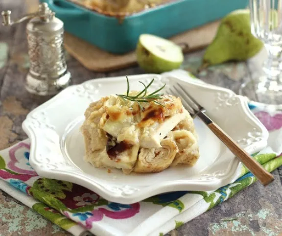 Sült csirke palacsintaágyon recept