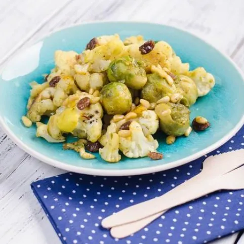 Szicíliai sült karfiol kelbimbóval recept