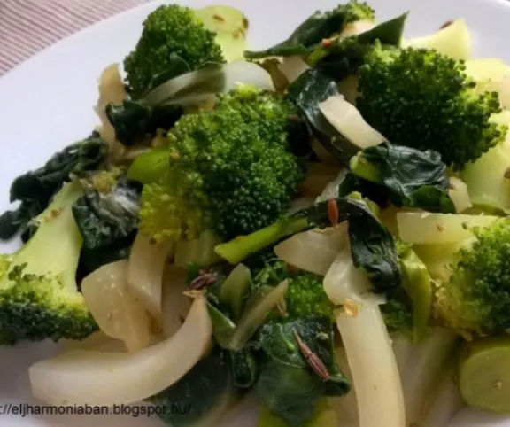 Gyömbéres pirított zöldségek (subji, azaz zöldséges főétel) recept