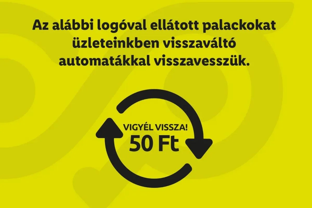 Vigyél vissza! Ez a logó szerepel a visszaváltható csomagolásokon /Fotó: Lidl