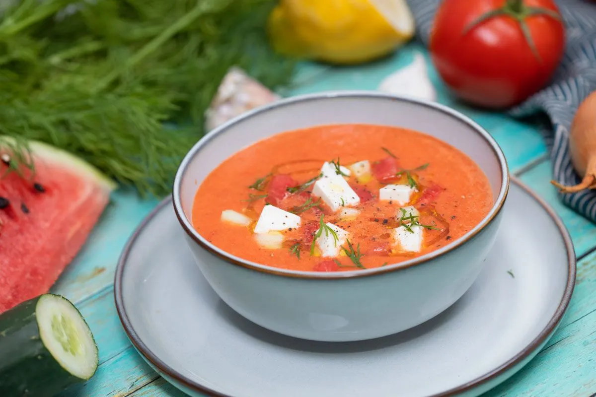 Dinnyés gazpacho