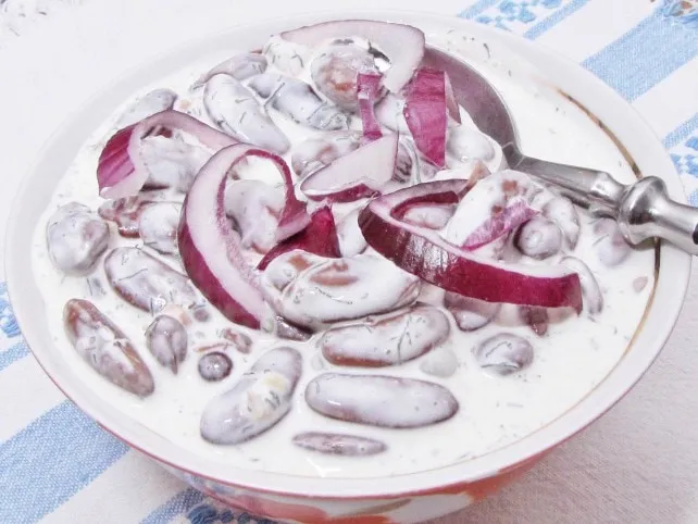 Joghurtos, kapros babsaláta recept