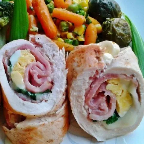 Húsvéti göngyölt csirkemell recept