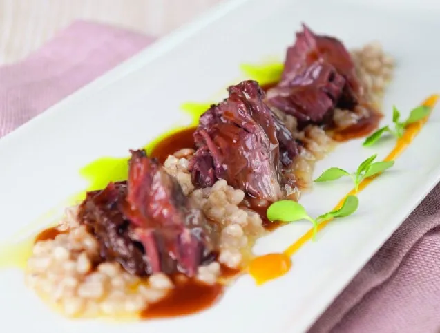 Gerslirizottó borjúpofával&nbsp; recept